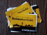 Verklebter Aufkleber