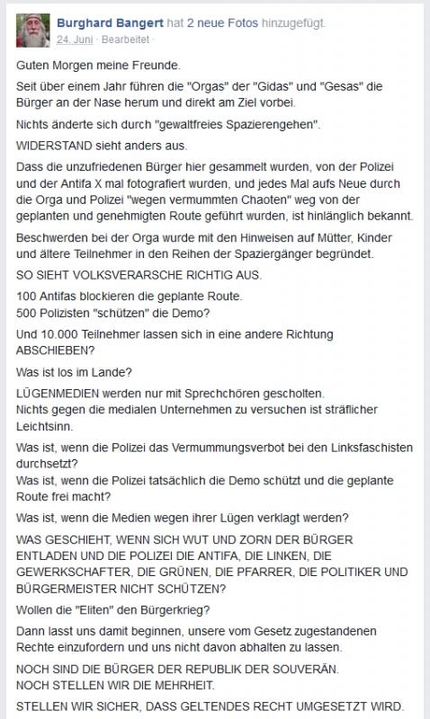 Screenshot von Burghard Bangert