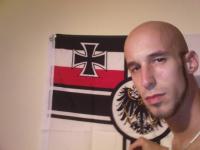 Nazi Stech vor Reichskriegsflagge Nazi Stech vor Reichskriegsflagge