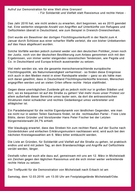 Demoaufruf