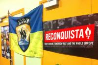 2. Nationalrevolutionäre Kongress in Paris, 14.11.2015, Werbung von "Reconquista"