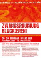 Plakat für den 20. Februar