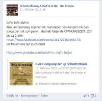 Abb.8 "RiotCompany"-Konzert 13.10.2012 im Schnitzelhaus