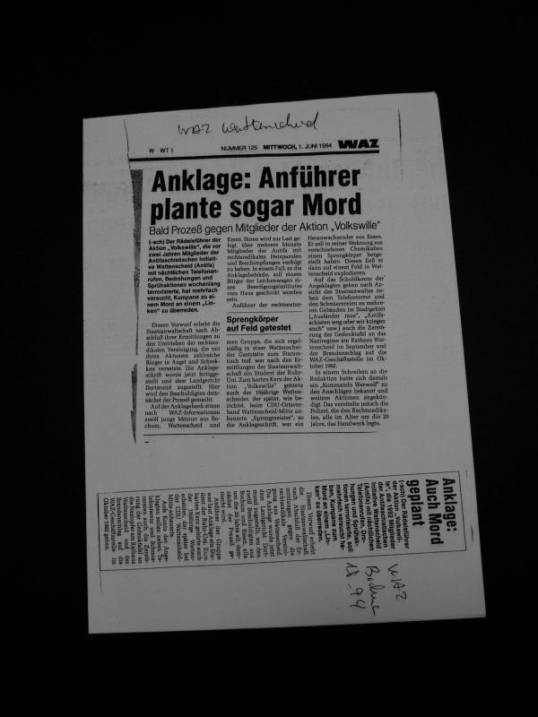 Presseausschnitte Volkswille  (Azzoncao-Archiv)