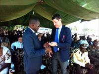 Handover ceremony at the GID Irregular Migration Monitoring Centre in Tanji.
